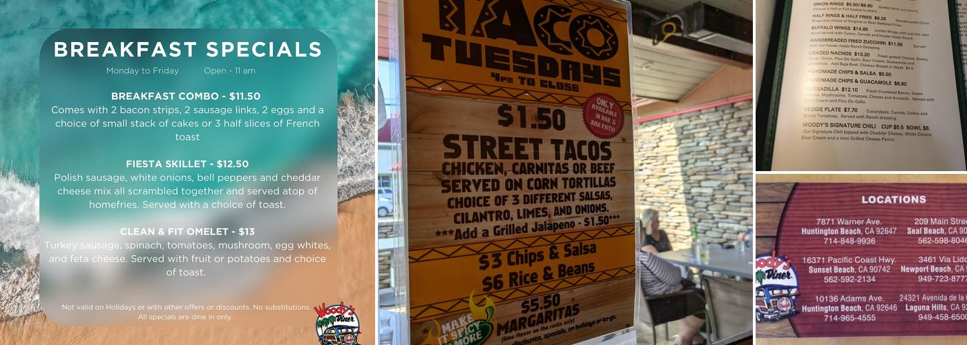 Woody's Diner Menu