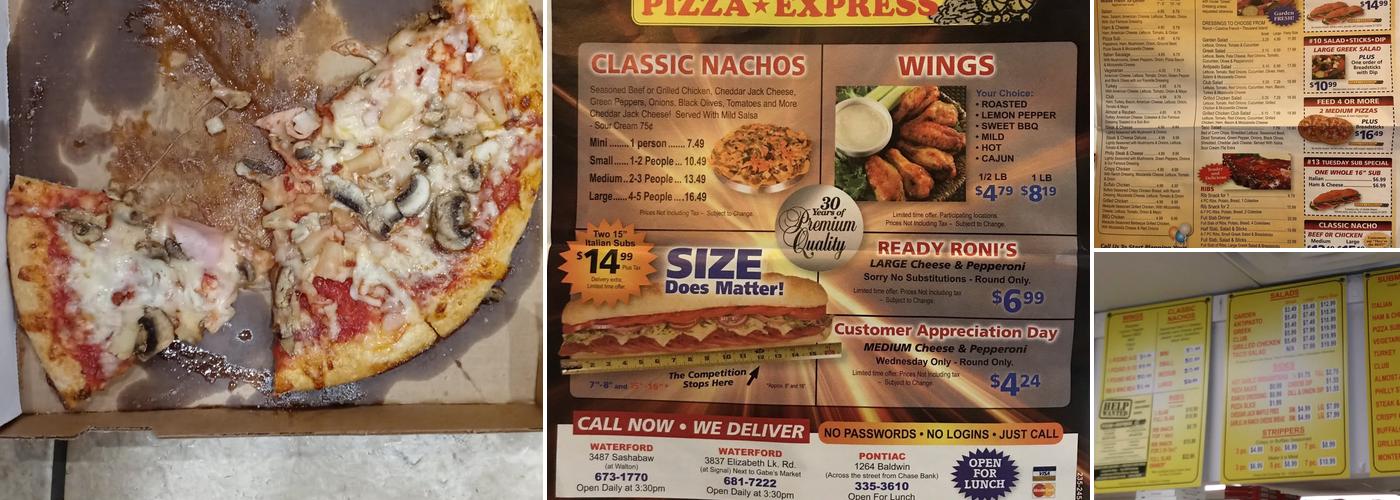 Pizza Express Menu
