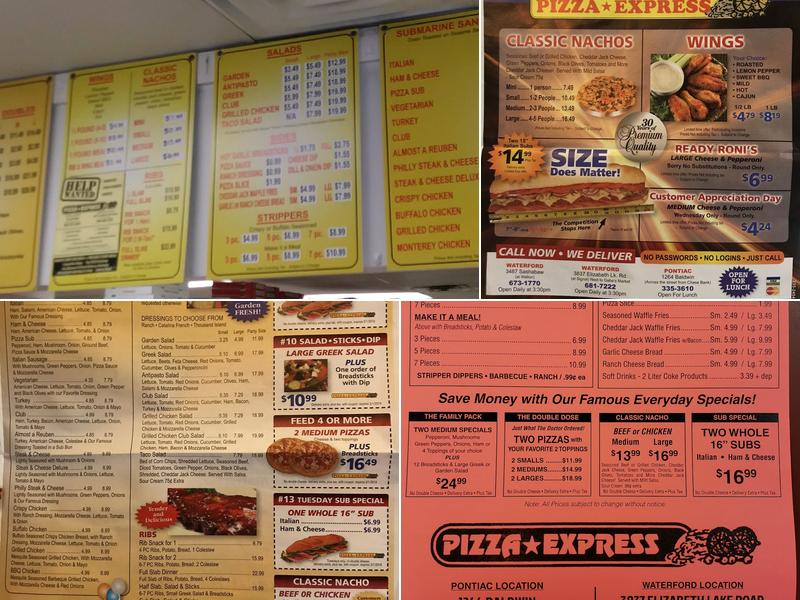Pizza Express Menu