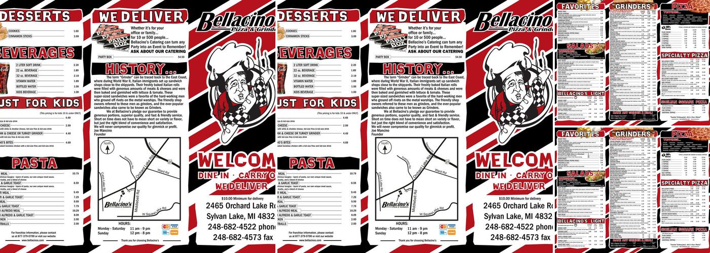 Bellacino's Pizza & Grinders Menu