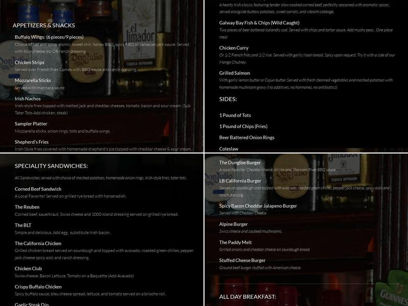 Gallagher's Pub & Grill Menu