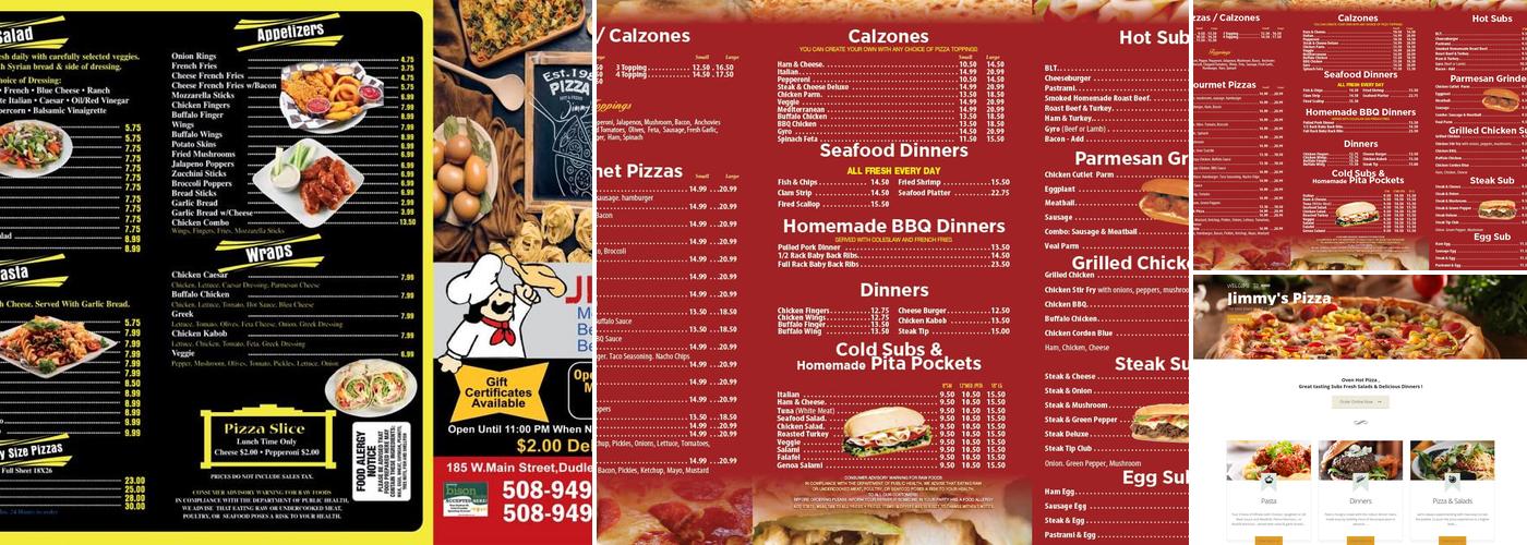 Jimmy's Pizza(see you tomorrow ) Menu