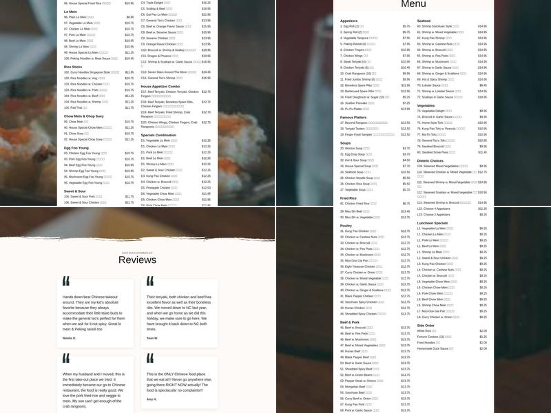 Cheoy Lee's III Leicester Menu