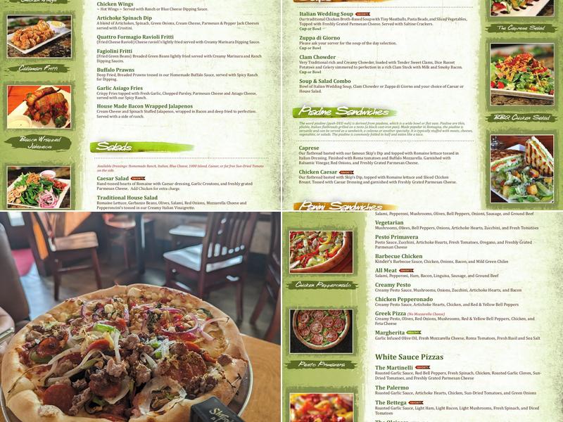 Skipolini's Pizza Menu
