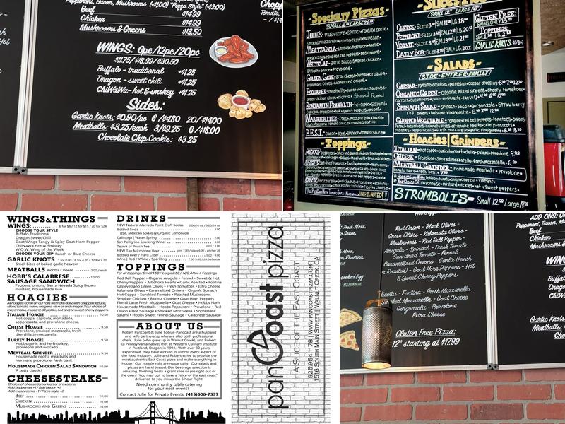 panCoast pizza Menu