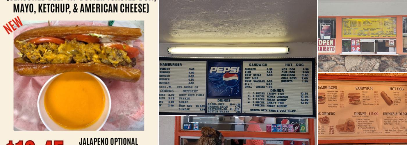Ben's Burgers Menu