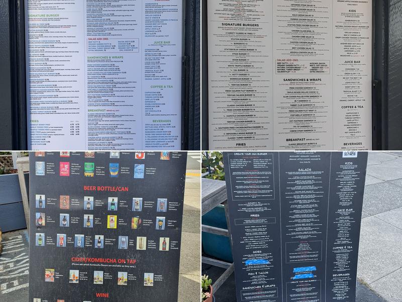 Station Burger Beer Garden Menu