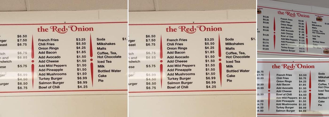 The Red Onion Menu