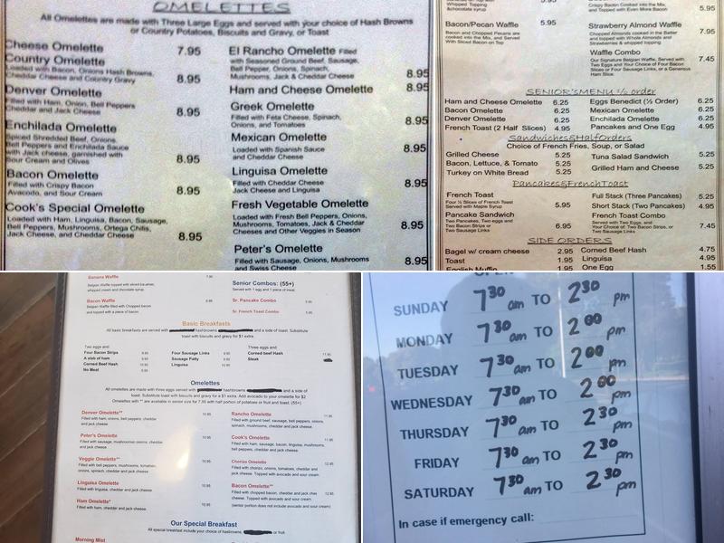 Fresh Start Cafe Menu