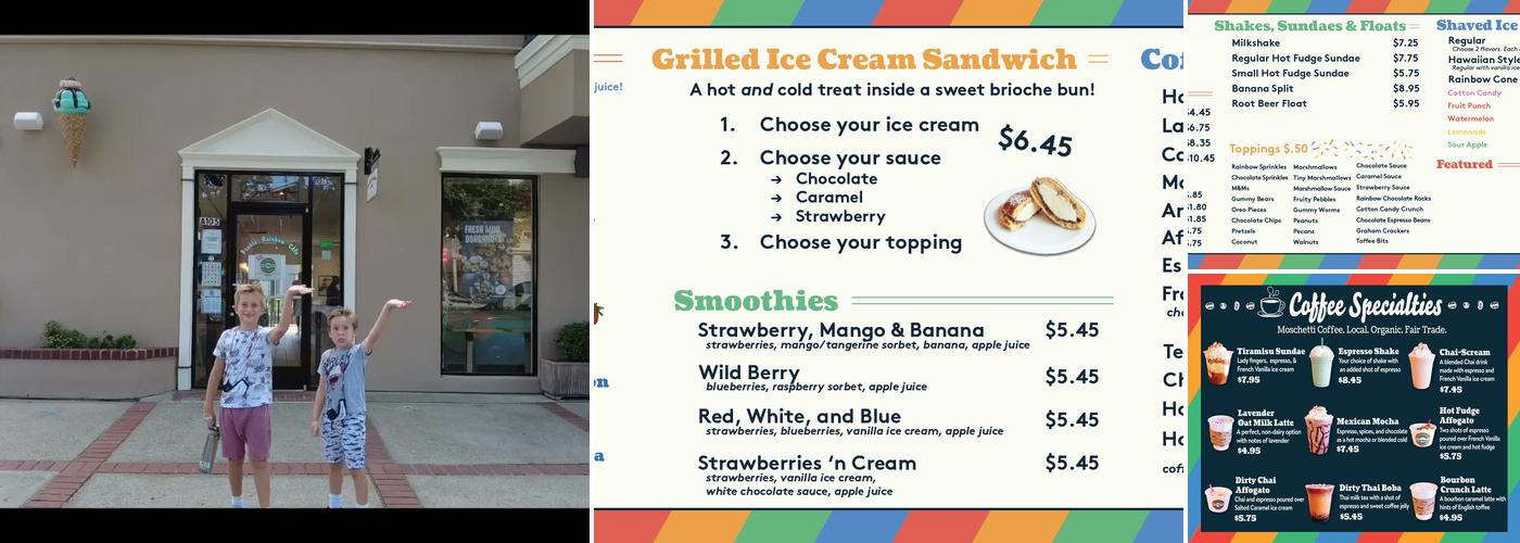 Double Rainbow Cafe Menu