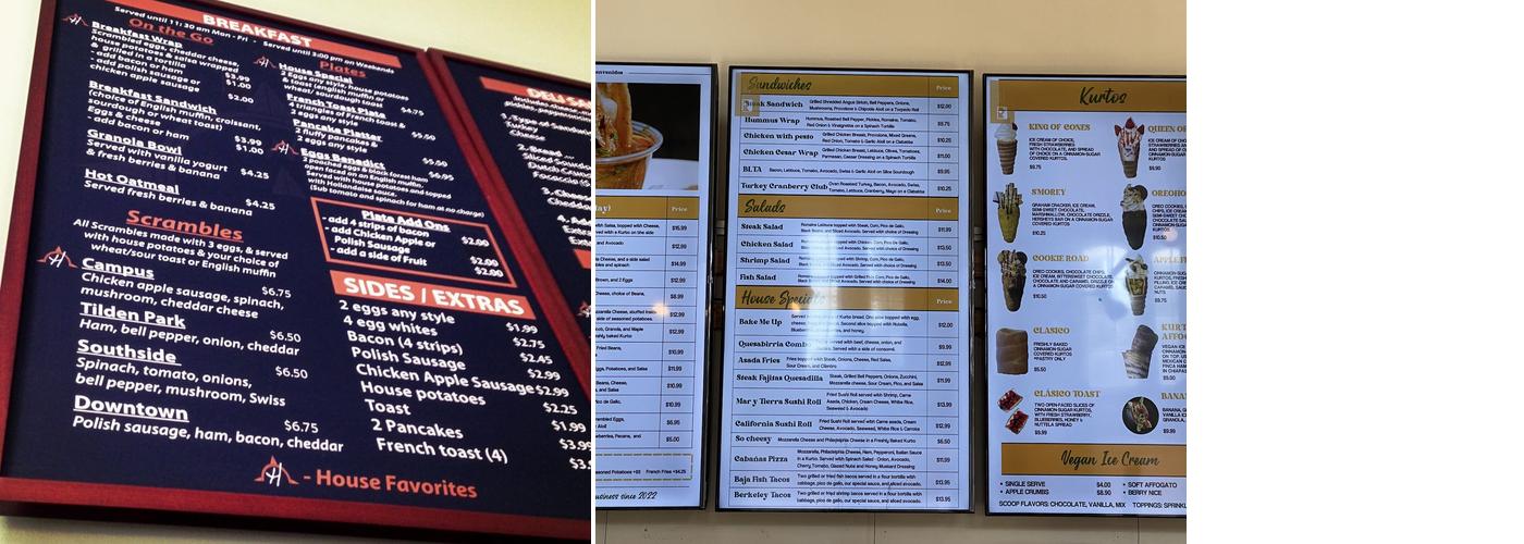 Northside Cafe. Menu