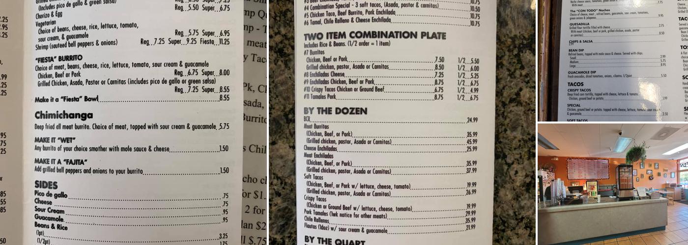Cinco De Mayo Menu