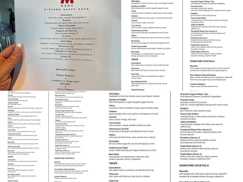 Molli Restaurant & Lounge Menu