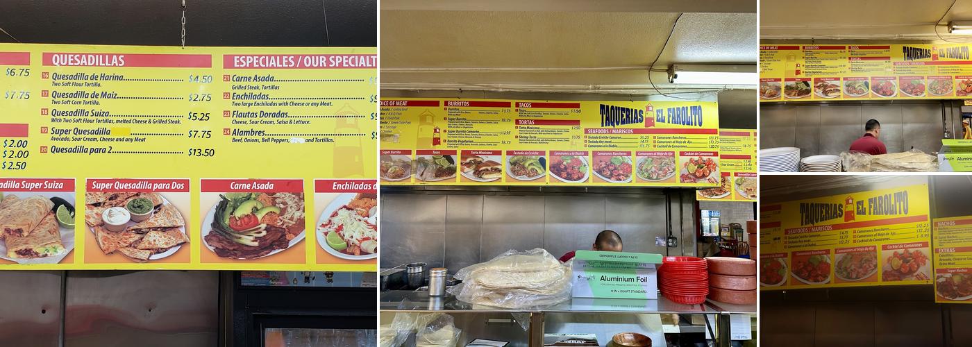 Taqueria El Farolito Menu