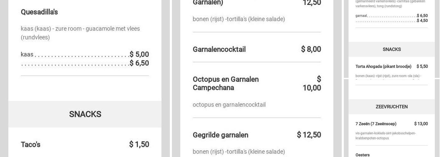 El Yahualica Tacos Menu