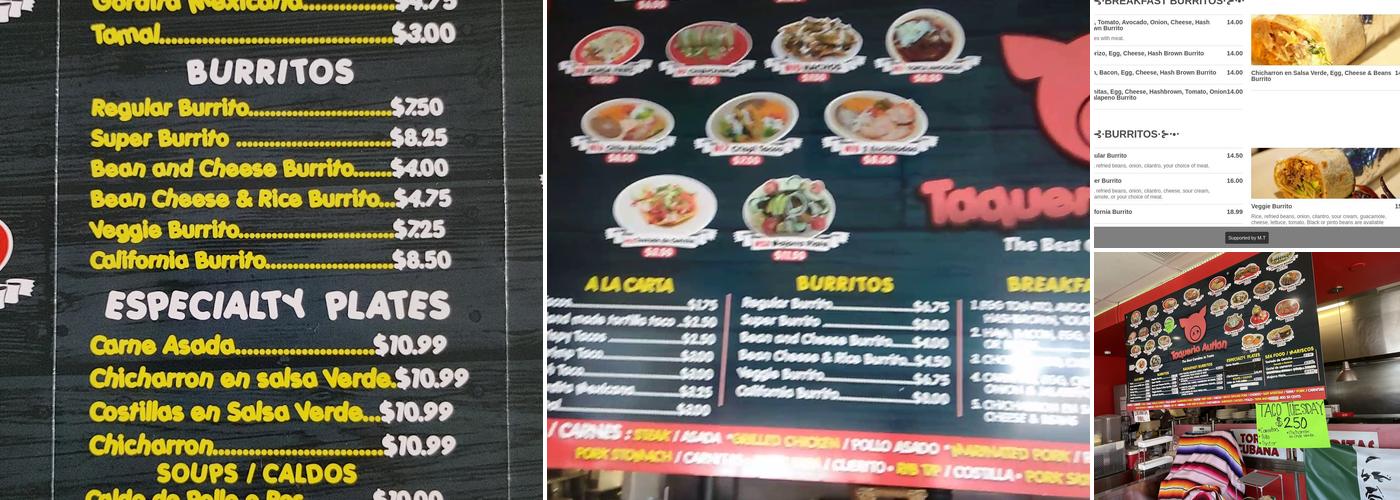 Taqueria El Escamol Menu