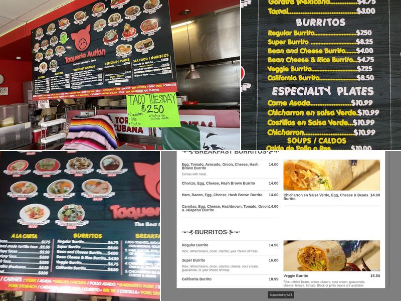 Taqueria El Escamol Menu