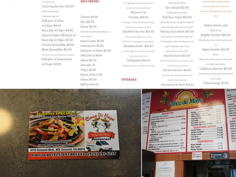 Cinco De Mayo Menu