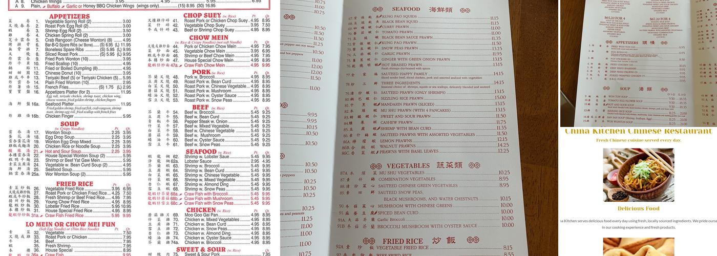 The Chinese Kitchen Menu