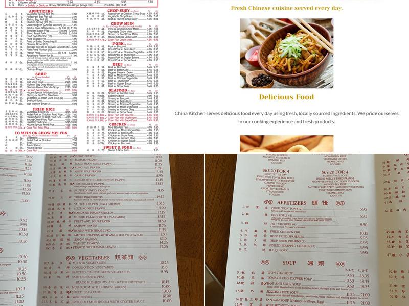 The Chinese Kitchen Menu