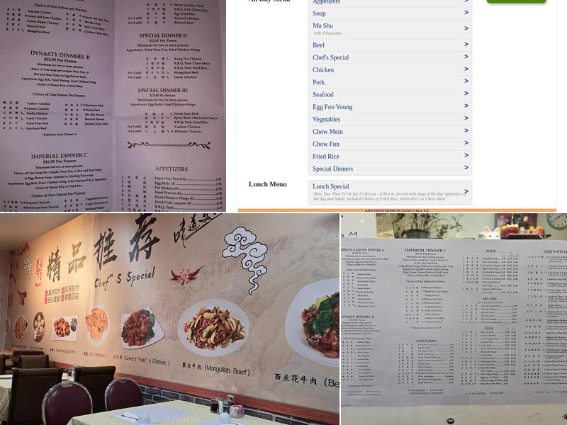 Empress Garden Chinese Restaurant Menu
