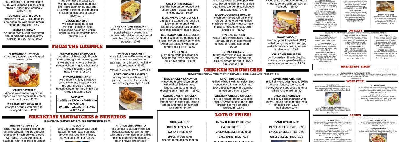Lumpy's Diner Antioch Menu