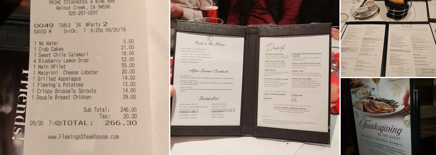 Fleming’s Prime Steakhouse & Wine Bar Menu