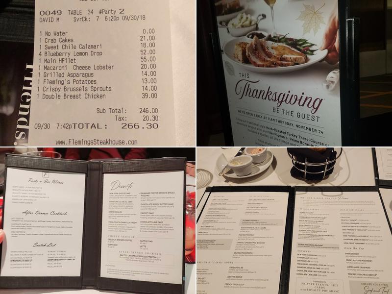 Fleming’s Prime Steakhouse & Wine Bar Menu