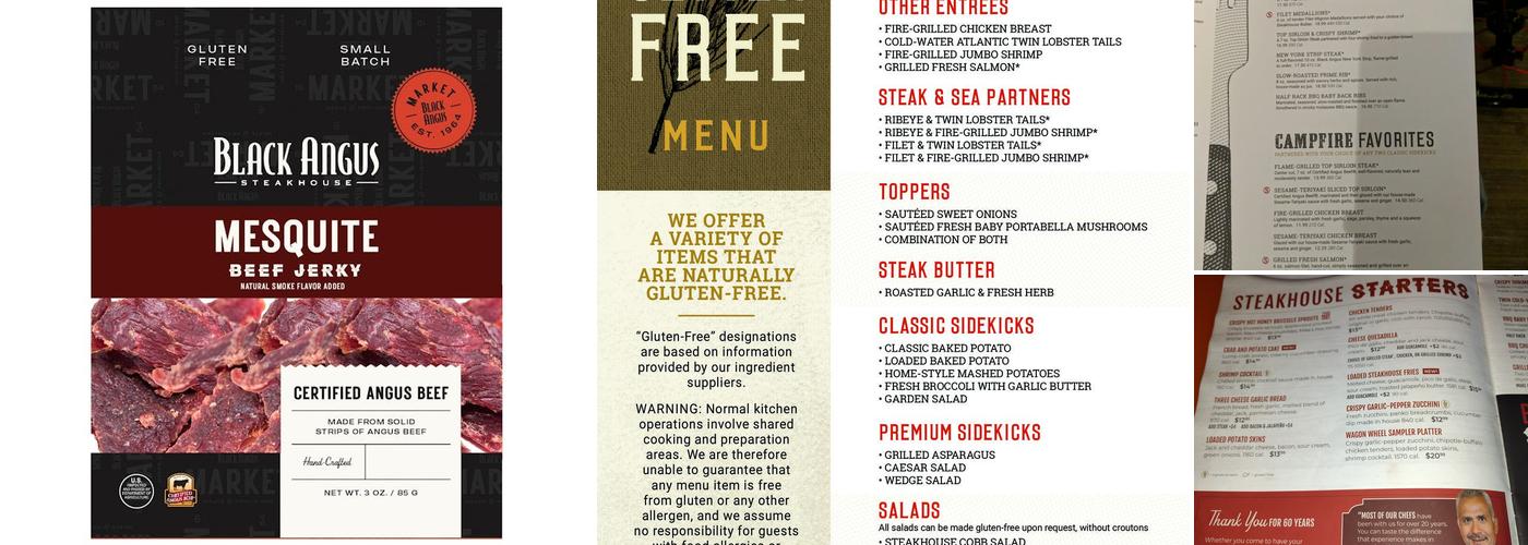 Black Angus Steakhouse Menu