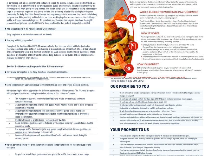 Claim Jumper Restaurants Menu