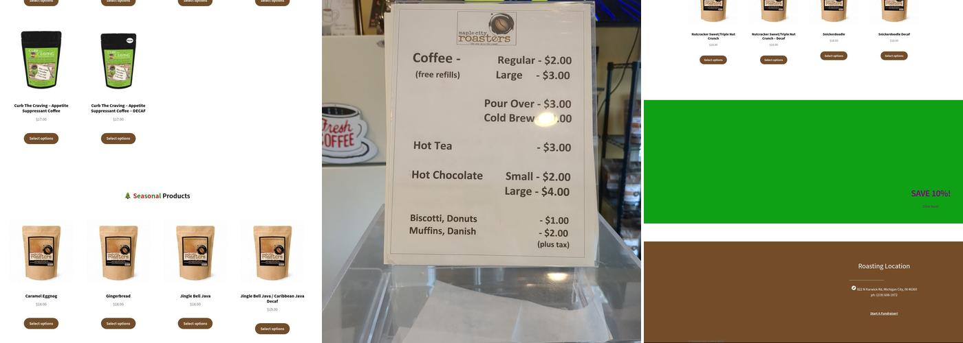 Maple City Roasters, LLC Menu