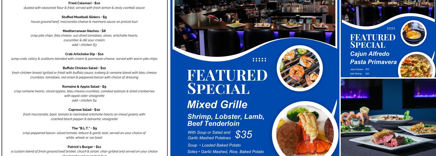 Patrick's Grille Menu
