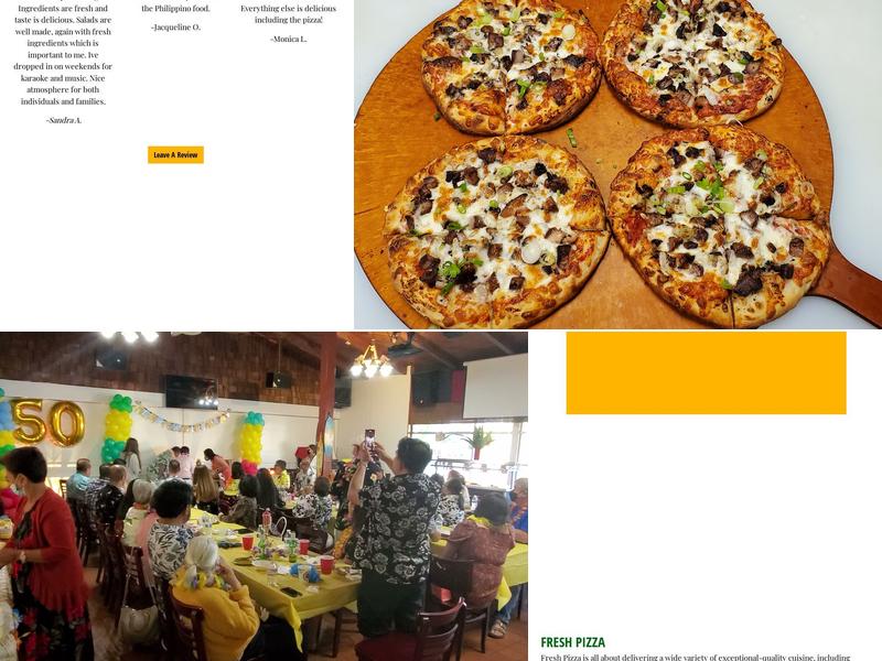 Fresh Pizza Menu