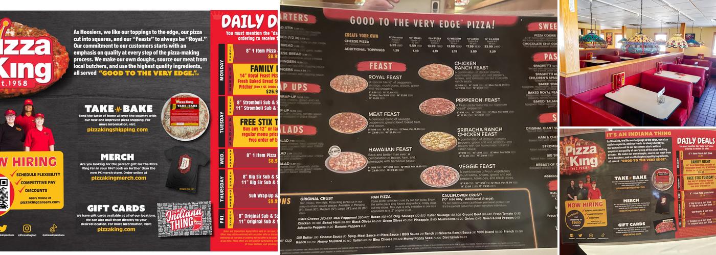 Pizza King Menu
