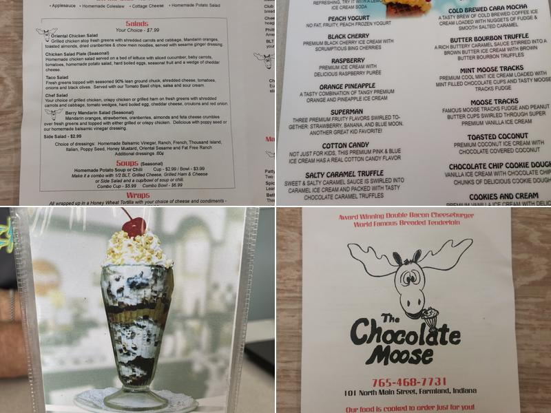 The Chocolate Moose Menu