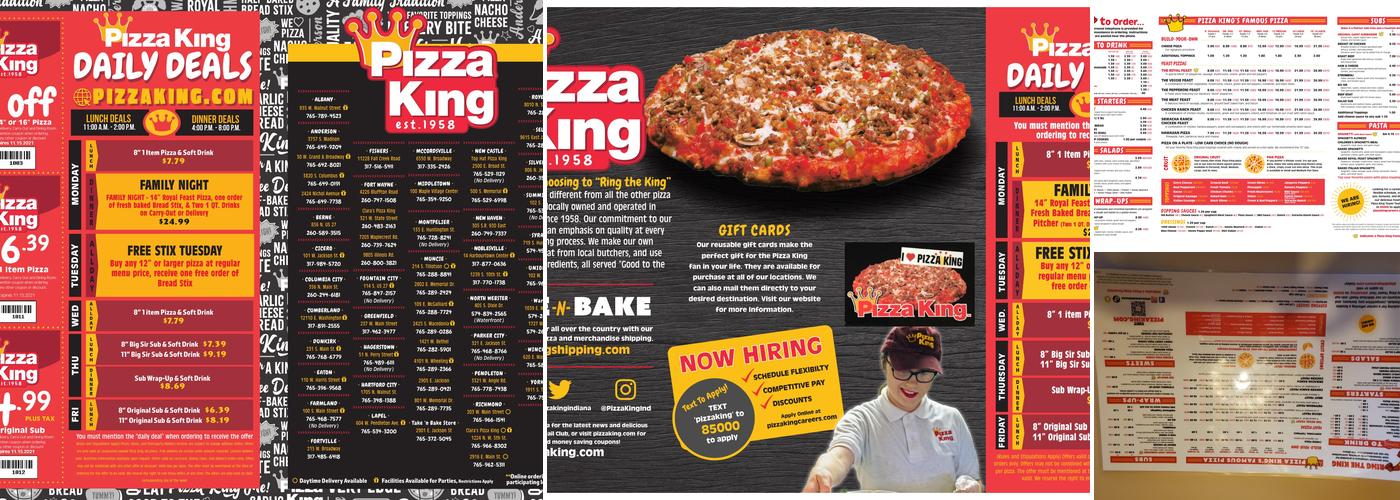 Pizza King Menu