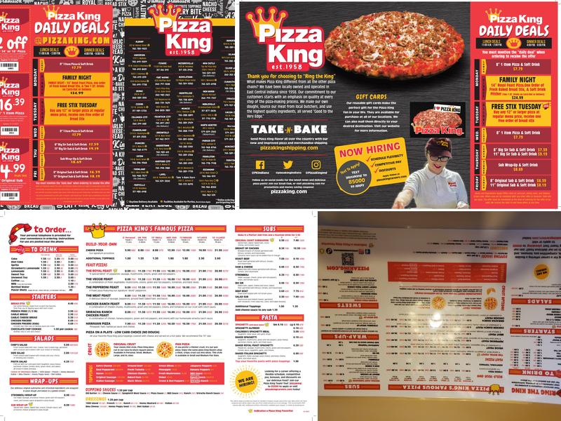 Pizza King Menu