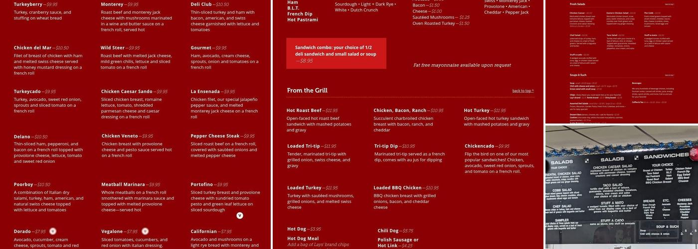 Pop's Deli & Grill Menu