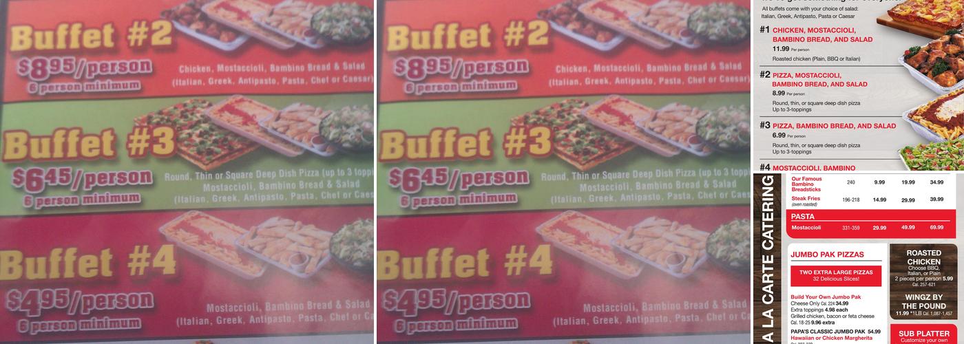 Papa Romano's Pizza & Mr. Pita Menu