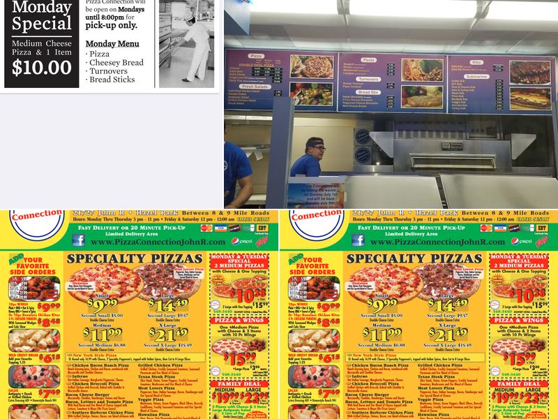 Pizza Connection Menu