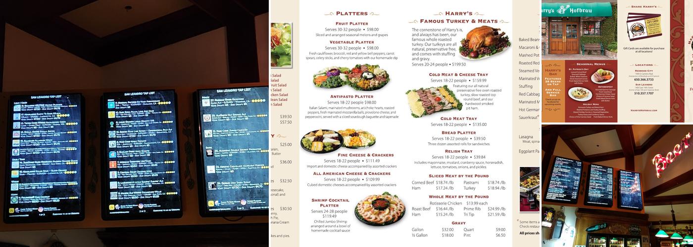 Harry's Hofbrau Menu