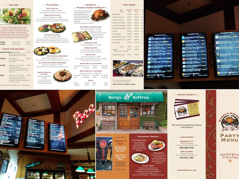 Harry's Hofbrau Menu