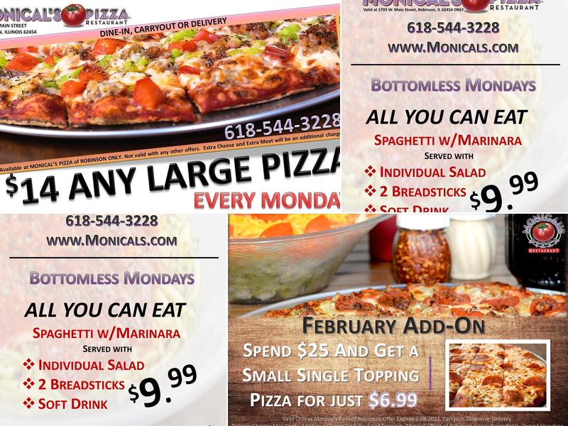 Monical's Pizza Menu