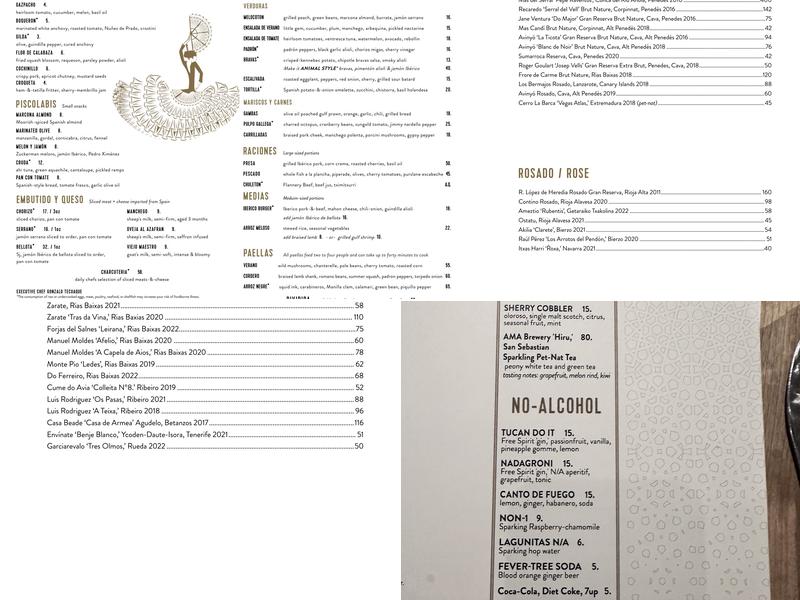 Bellota Menu