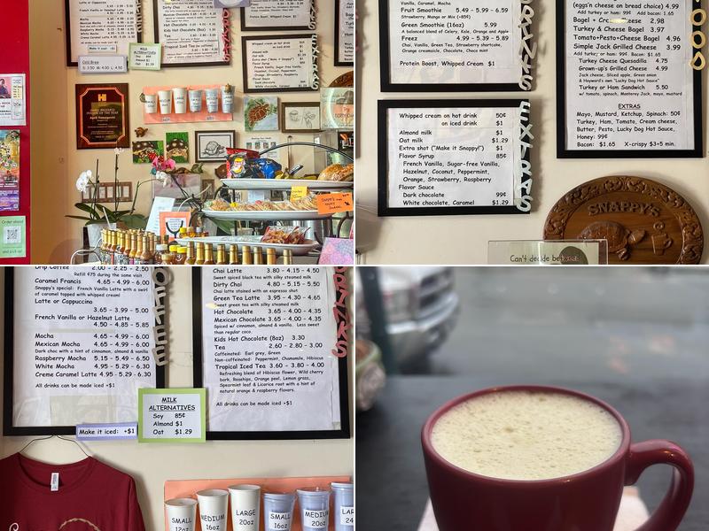 Snappy's Cafe Menu