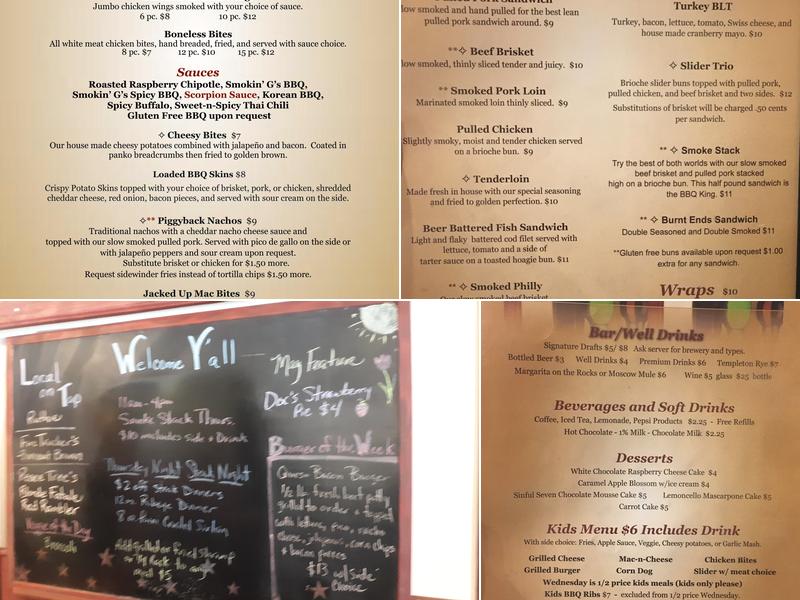 Smokin' G's BBQ Catering Menu