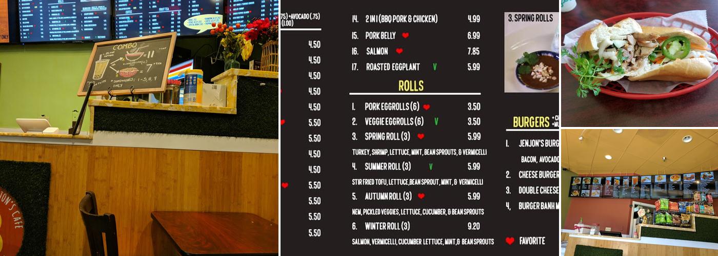 JenJon's Cafe Menu