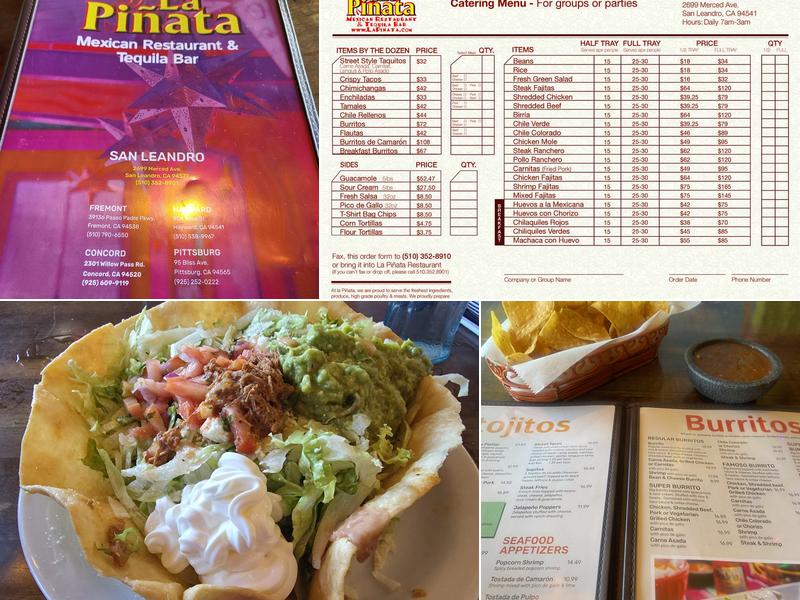 La Piñata Menu
