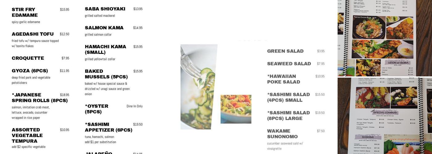 Angry Fish Menu