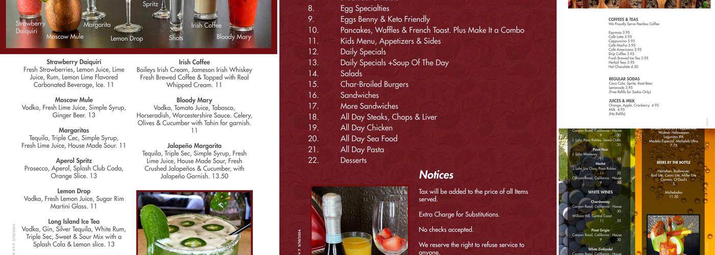 Elios Family Restaurant Menu